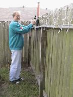Hanging Up Lights With A Staple Gun :-)